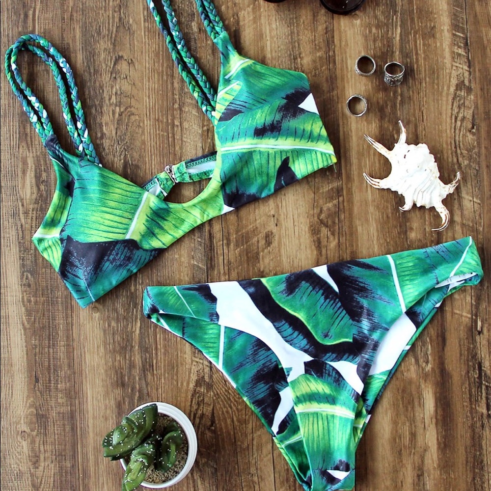 BRAIDED STRAP BIKINI SET 👙💦